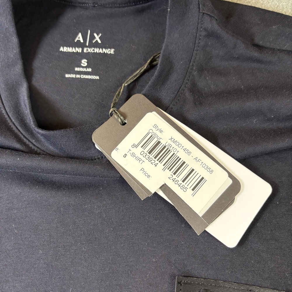 Armani & Exchange Regular Fit T-Shirt With Patch Size Small - Picture 8 of 9